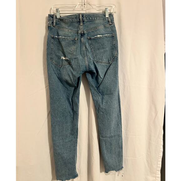 AGolde Feel Good Jamie Distressed Button Fly Ladies Jeans Size 26 - Picture 3 of 6